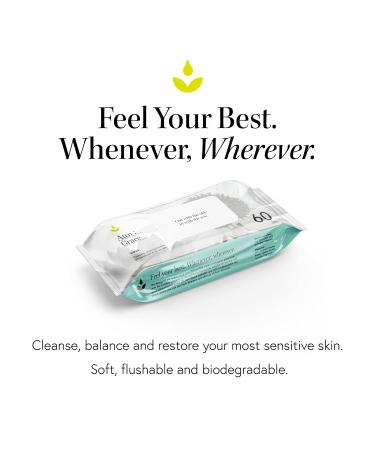 Grace Soft Flushable Wet Wipes for Women - 60 Hypoallergenic Wipes with Aloe Vera & Coconut Oil - Gentle Cleanse for Sensitive Skin - Buy Online on GoSupps.com