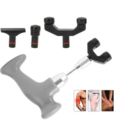 Verdant Touch Hand Massager - T-Shape Deep Tissue Massage Gun for Pain Relief & Physiotherapy | Gray Muscle Massage Tool for Legs & Arms - Buy Online on GoSupps.com