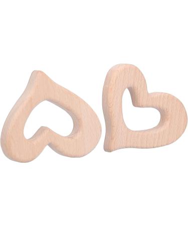 Ozgkee 5Pcs DIY Baby Wooden Teether Toy - Heart Shaped Necklace Pendant for Safe Teething | Art & Craft Accessories - Buy Online on GoSupps.com
