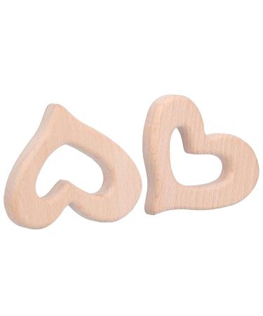 Buy 5pcs Heart Shaped Baby Teethers - DIY Polished Necklace Pendant Crafts for Teething Relief - Buy Online on GoSupps.com