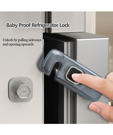 5 PCS Self-Adhesive Child Locks for Kitchen Cupboards & Fridge - Grey - Buy Online on GoSupps.com