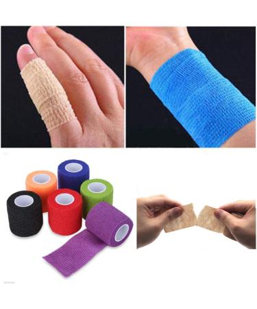 12 Pack Self Adhesive Bandage Wrap for Pets - 2 x 5 Yards Each - Assorted Colors - Buy Online on GoSupps.com