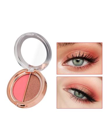 Timipoo Double color eye shadow  high pigment eye makeup palette  matte shimmer metal eye shadow powder  waterproof and durable color eye shadow (05Mocha red)