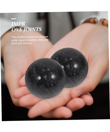Beaupretty Baoding Balls - 2pcs Chinese Exercise Balls for Hand Fitness - Geometric Shapes - Perfect Gift - 5.2cm Black - Buy Online on GoSupps.com
