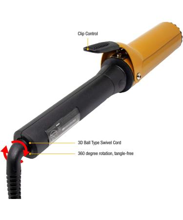 Glampalm 1.6 Clip Curling Iron - Ultra-Smooth Ceramic Long-Lasting Curls & Waves Universal Voltage | Korea's No.1 Salon Brand - Buy Online on GoSupps.com