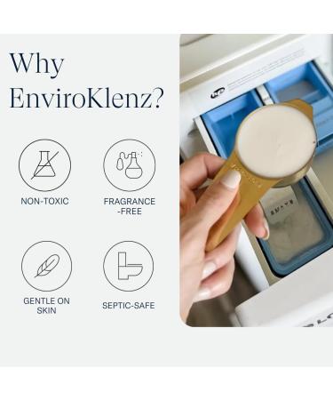 EnviroKlenz Laundry Enhancer | Odor Eliminator Liquid for 30 Loads | Non-Toxic Fragrance-Free Removes Sweat Chemicals & Pet Odors - Buy Online on GoSupps.com