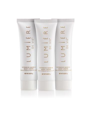 LUMI RE DE VIE Intensive Hand and Body Cr me - Travel Size, Rich Moisturizing Cream with Shea Butter, Coconut Oil & Sunflower Seed Oil, Non-Greasy, Softens & Hydrates Skin (3)