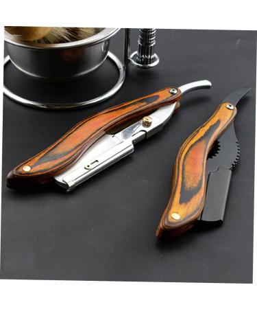FRCOLOR Men's Bamboo Folding Razor Holder - Metal Handle Portable & Stylish Shaving Solution - 16x3.5cm - Buy Online on GoSupps.com