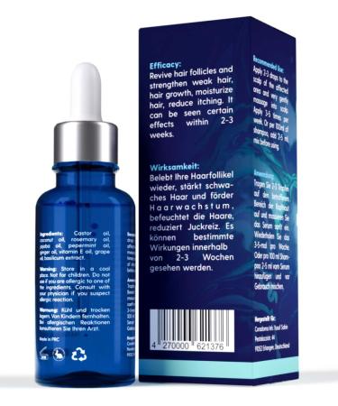 Coradoma Blue Hair Serum - Anti-Hair Loss & Growth Serum for Men & Women | Natural Hair Growth Oil - Buy Online on GoSupps.com
