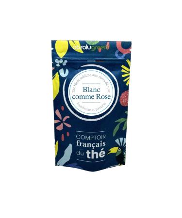 Th Blanc comme Rose Comptoir Fran ais du Th Saveur Rose Framboise & Fruit de la Passion Infusion D licate et Florale en Vrac 40g Raffin et Gourmand Id al pour un Moment de Douceur