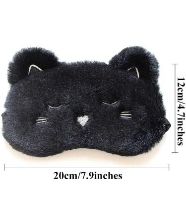 Cute Animal Sleep Mask 2-Pack for Girls - Cat and Dog Plush Blindfold Eye Cover for Women - Perfect for Travel, Nap, and Night Sleeping - Buy Online on GoSupps.com