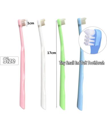 HRASY Orthodontic Toothbrush - Small Head End Tuft Brush for Braces - 4 Pack (4 Colors) - Buy Online on GoSupps.com