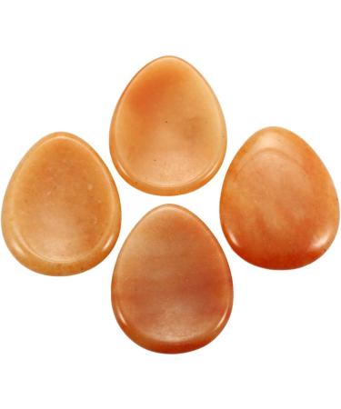 MookaiTedecor Red Aventurine Calmstone Massage Stones - Healing Reiki Crystals (Pack of 2 Drop-Shaped 45x35x5mm) - International Shipping Available - Buy Online on GoSupps.com