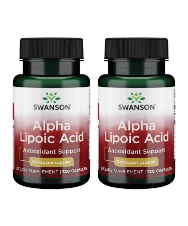 Swanson Alpha Lipoic Acid 50 Milligrams 120 Capsules (2 Pack)