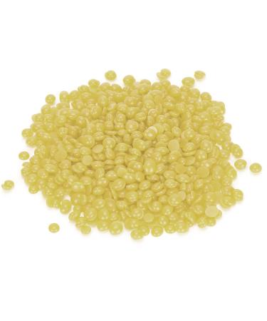Depilatory Hard Wax Beans Wrapped Solid Natural Hard Wax Set for Face Armpits Legs(Yellow)