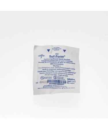 Medline Sterile Conforming Stretch Gauze Bandages 1" x 75" Ideal for Wound Care Pack of 12
