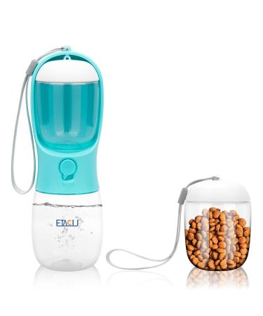 Etaccu dog drinking bottle for 350/550ml portable drinking bottle dogs to go cat pet leakproof water bottle with 150g dog food cups for hiking traveling camping bpa-free 350ml drinking bottle 100m lining box