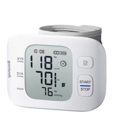 yuwell Rechargeable Wrist Blood Pressure Monitors for Home Use Large Blood Pressure Cuff Wrist with Voice Broadcast Blood Pressure Machine with Irregular Heartbeat Including Travel Case & USB Cable