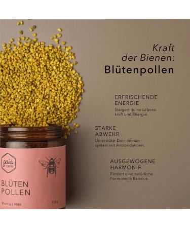 Gaia Organic Flower Pollen from Germany 100g German Flower Pollen in Beekeeper Quality Rich in Vitamins and Minerals Natural Organic Flower Pollen with Antioxidants Sustainable and Natural - Buy Online on GoSupps.com