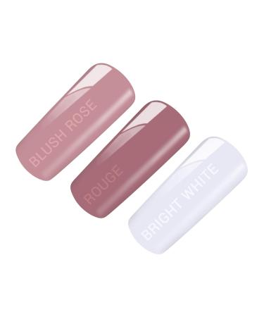 Poly Acrylic Gel Tube Set - Babyboomer Blush Rose Rouge & Bright White (3 x 30g) | International Shipping Available - Buy Online on GoSupps.com