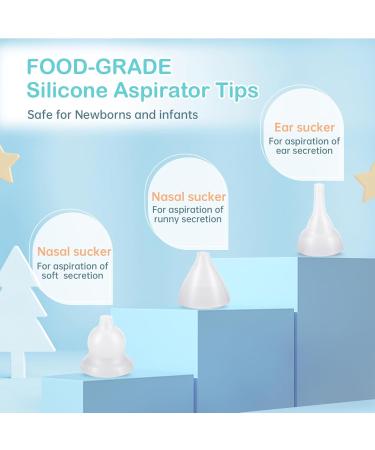 Baby Nasal Aspirator Baby Nasal Aspirator with 3 Suction Levels Electric Baby Nasal Aspirator with 4 Reusable Suction Nozzles - Buy Online on GoSupps.com