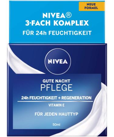 Nivea Good Night Care 24h Moisture & Regeneration Cream 50ml - Night Cream with Vitamin E & Lotus Extract for Overnight Skin Revitalization - Old Version - Buy Online on GoSupps.com