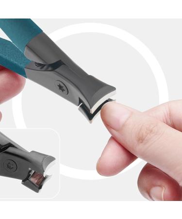 Nail Clippers with Collecting Container | Perfect for Toenails & Fingernails | Large Nail Clippers for Women Men and Seniors - Green with Storage Bag - Buy Online on GoSupps.com