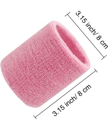 Absorbent Pink Wrist Welding Straps | Cotton Sports Wrist Bands for Men Women & Children | Ideal for Football Basketball Tennis & Gymnastics - Buy Online on GoSupps.com