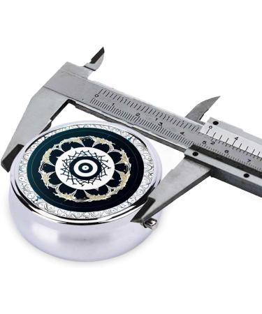 Black & White Round Pill Box Organizer | 3-Compartment Portable Travel Pill Box for International Shipping - Buy Online on GoSupps.com