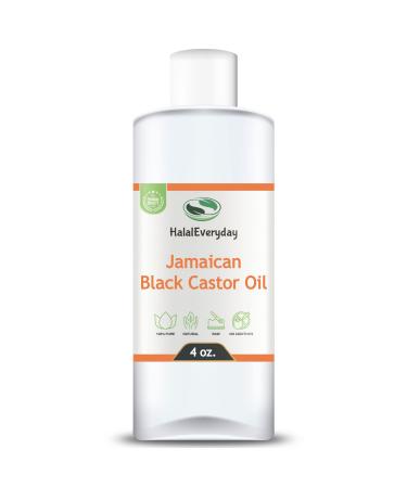 HalalEveryDay Jamaican Black Castor Oil 4 oz. | 100% Pure Natural Cold Pressed Unrefined Non-GMO Vegan | For Hair Skin Body Eyebrows Eyelash & More