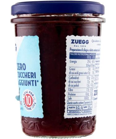 Italian Gourmet E.R. Zuegg Zero Zuccheri Sugar Free Black Cherry Jam Zero Sugars 220g + Polpa Italian Gourmet 400g (Pack of 6) - Buy Online on GoSupps.com