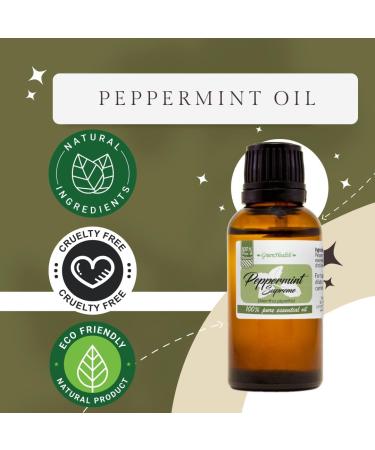 Peppermint Essential Oil 100% Pure Mentha Piperita GreenHealth 8 fl oz (237 ml) Aluminum Bottle with Plug Cap Aromatherapy, Diffusers, DIY, Candles, Fresh Home Scent Peppermint 8 Fl Oz (Pack of 1) - Buy Online on GoSupps.com