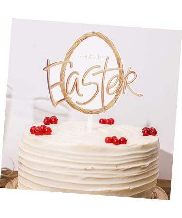 Abaodam 2 Pcs Cake Decoration Appetizer Pick Spring Decor Egg Cupcake Toppers Easter Cake Topper Spring Fling Decorations Cupcake Toothpick Cake Picks Acrylic Ornaments Rabbit - Buy Online on GoSupps.com