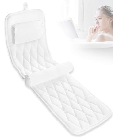 Bathtub Pillow, Bath Pillow, SPA Bath tub Pillow mat for Headrest, Neck Shoulder Support, 4D Air Mesh Breathable Bath Pillow for Women & Men, with 6 Powerful Suction Cups (05)
