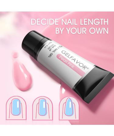 Gelfavor Pearl Rosa Poly Nail Gel Set - Pink Nail Extension Gel for Technicians & DIY Salon | Premium Nail Art Supplies - Buy Online on GoSupps.com