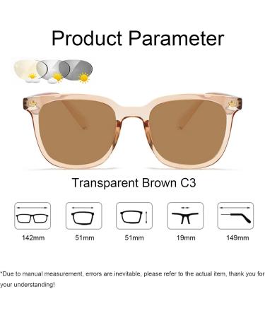 Buy Oversized Photochrome Reading Glasses - Square HD Glare-Free for Men & Women | C3-+1.00 - International Shipping Available - Buy Online on GoSupps.com