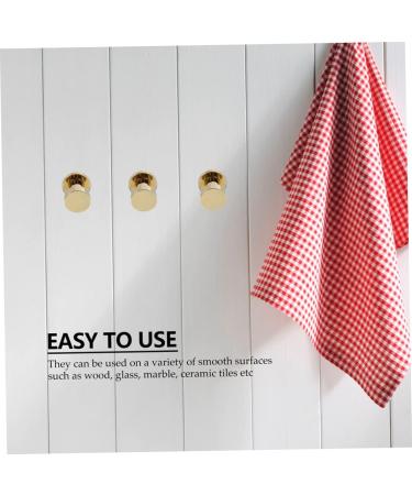 jojofuny 12 Pcs Hook Heavy Duty Hangers Adhesive Wall Mount Clothes Rack Scarf Hangers Robe Metal Coat Rack 2.9X1.8CMx3pcs Goldenx3pcs - Buy Online on GoSupps.com
