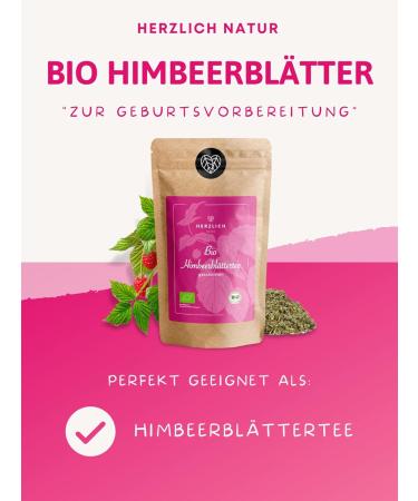 Organic Raspberry Leaf Tea 80g | Loose Herbal Tea for Pregnancy | 100% Natural & Organic Certified Warmly - Buy Online on GoSupps.com