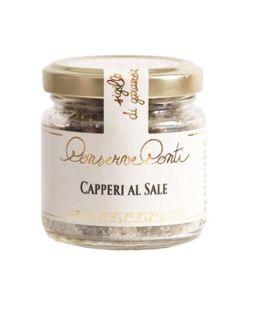 Capers in salt - Jar of ml. 106-60 grams - Sicilian artisanal production Conserve Conti