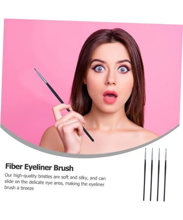 Baluue 4pcs Fine Eyeliner Brush Eye Shadow Travel Lipstick Brush Makeup Black Fiber - Buy Online on GoSupps.com