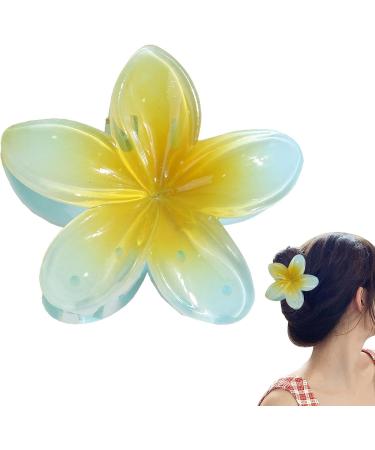 Flower Hair Clips - Hawaiian Flower Hair Clips Plumeria Hair Clips Flower Claw Clips for Thick Hair & Thin Hair Hair Accessories for Women Teen Girls Light Blue - Buy Online on GoSupps.com