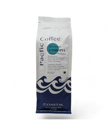Pacific Coffee Roasters Heirloom Ethiopia Organic Coffee 340g Fair Trade Ethiopian Sidamo 340 g (Pack of 1)