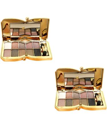 FRCOLOR 2pcs Eyeshadow Flash Glitter Colors Makeup and Shadow Brush Mirror with # Colorful Eye 1 count (Pack of 1) As Shownx2pcs - Buy Online on GoSupps.com