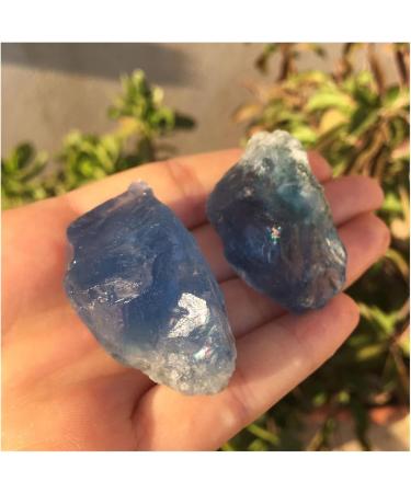 Fluorite 2pcs Pretty Natural raw Blue Fluorite Rough Stone Natural Quartz Crystals Stone for Natural Crystal Rough - Buy Online on GoSupps.com