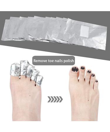 SWKJ 100 PCS Foil Nail Wraps Set for Gel Polish Removal - Nail Art Soak Off Acrylic Remover - Buy Online on GoSupps.com
