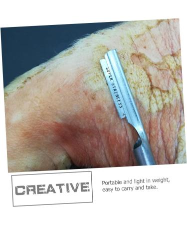 Minkissy 10 STK Pig Hair Blade Holder - Japanese Fish Tweezers & Metal Cleaning Devices for Body Care | Stainless Steel Scraper for Pigs - Buy Online on GoSupps.com