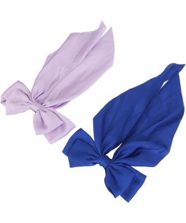 Big Hair Bows Double Layer Clips Aesthetic Decoration Purple Dark Blue for Women Hair Accessories - Buy Online on GoSupps.com