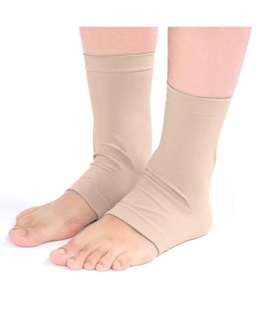 Padded Heel Socks - Soft Ankle Sleeve with Silicone Cushion for Heel Protection | Breathable & Comfortable - Buy Online on GoSupps.com