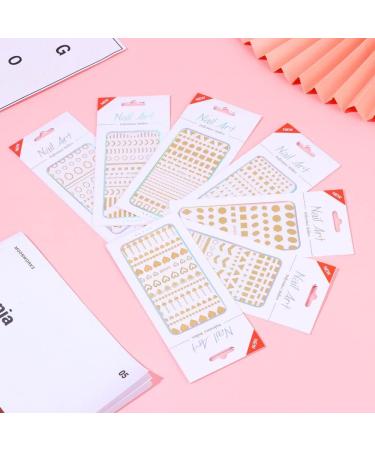 Nail Art Geometric Lines Stripe Silver Gold Nail Art Decoration Shining Decals 3D Nail Sticker Transfer Stickers(2) Style2 - Buy Online on GoSupps.com