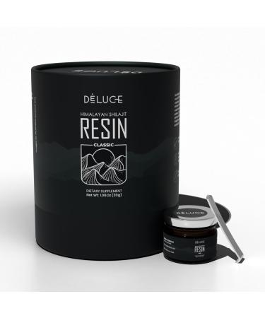 Deluce Himalayan Shilajit Resin (30g) | 85+ Trace Minerals 75%+ Fulvic Acid | High Potency Gold Grade | Energy & Stamina Support | Lab Tested | 75 Servings | Vegan Gluten-Free
